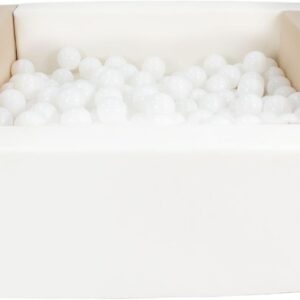 piscine à balles carrée en cuir écologique pour enfants : idéale pour la chambre ou les fêtes d'anniversaire