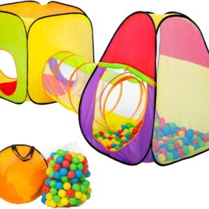 tente pop-up avec 200 balles pour enfants : idéale pour des heures de jeu dans la chambre
