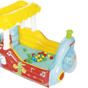 piscine à balles gonflable pour enfants : locomotive à vapeur colorée idéale pour les jeux d'intérieur