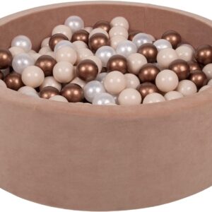 ```html piscine à balles ronde en velours pour enfants : idéale pour la chambre et les moments de jeu ```