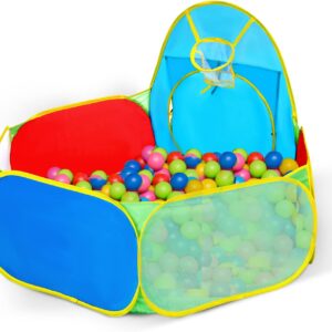 Piscine à Balles Portable avec Panier pour Enfants en Intérieur