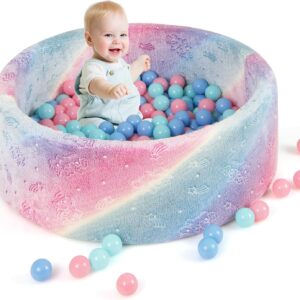 piscine à balles lumineuse pour enfants : idéale pour la chambre avec 200 balles multicolores