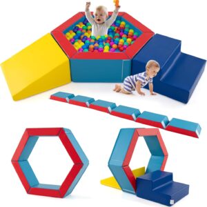 parcours de motricité pour bébé : jouets d'escalade 3 en 1 avec piscine à balles pour les 1+ ans, idéal pour la chambre d'enfant