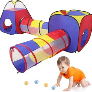 tente pop-up 4 en 1 avec piscine à balles pour enfants de 1 à 7 ans : idéale pour jeux intérieurs et extérieurs