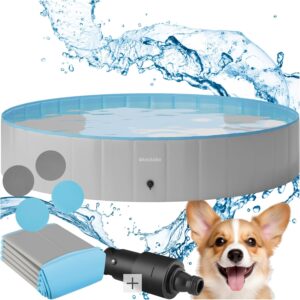 Piscine Pliable 160 cm pour Chiens: Jeux d'Eau Extérieurs