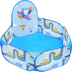 piscine à balles pour enfants avec panier de basket, idéale pour jouer à l'intérieur et à l'extérieur