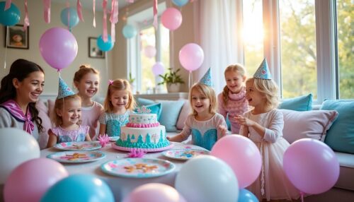 découvrez tous nos conseils pour organiser un anniversaire reine des neiges magique pour les 5 ans de votre enfant : idées de décoration, jeux, gâteau et animations inspirées d’elsa et anna !
