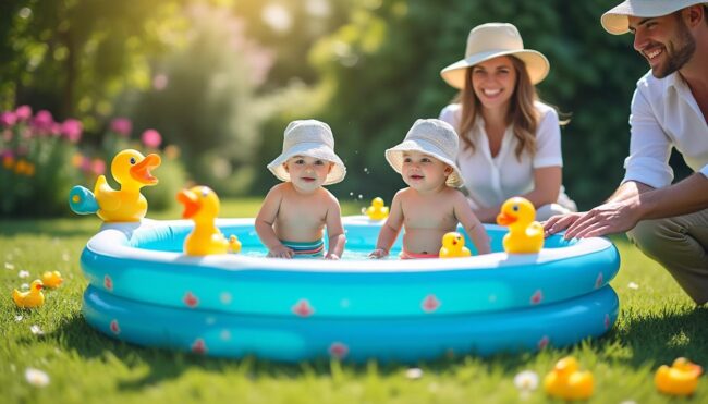 découvrez notre guide complet des jeux d'eau pour bébé avec 87 idées ludiques et sécurisées pour divertir votre enfant tout en garantissant sa sécurité lors des moments aquatiques.